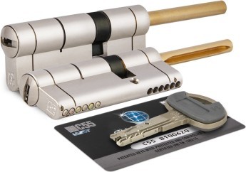 Цилиндровый механизм Mottura (Моттура) под вертушку (дл. шток) C55P513101C5 (82 мм/46+10+26), МАТ.НИКЕЛЬ