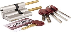 Цилиндровый механизм Mottura (Моттура) под вертушку (дл. шток) DPC1P7131 S3 (102 мм/66+10+26) САТИН.НИКЕЛЬ, 5+1 кл.
