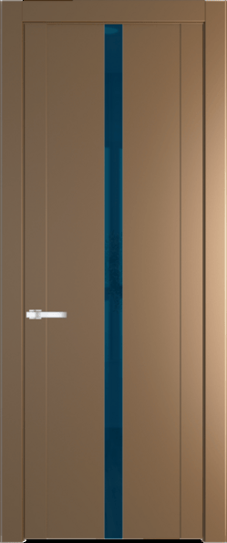 Межкомнатная дверь Profil Doors 1.8 P Зеркало синее Перламутр золото