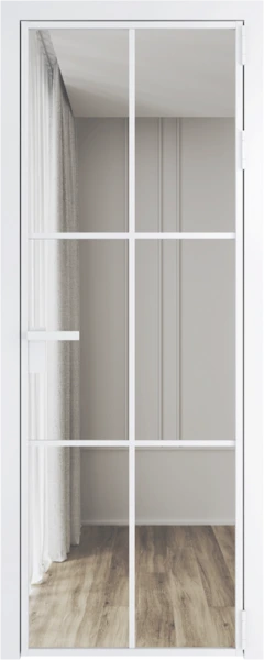 Алюминиевая дверь Profil Doors 3 AG Вайт Прозрачное