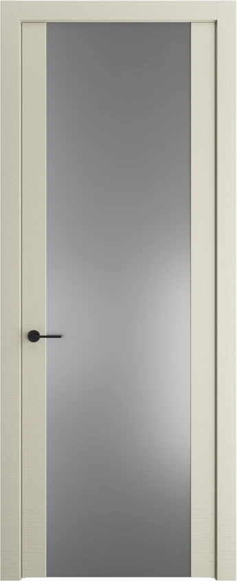 Межкомнатная дверь Profil Doors Orange 1.7P.O Монохром серебро (серебро матлак) Перламутр белый Элегант