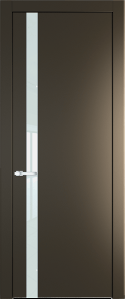 Межкомнатная дверь Profil Doors 18 PW Lacobel Белый лак Перламутр бронза
