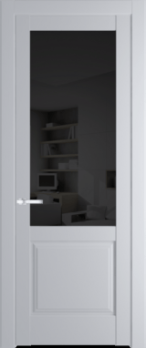 Межкомнатная дверь Profil Doors 4.2.2 PD Лайт Грей (RAL 870-01) Черное тонированное