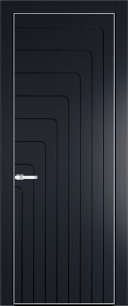 Межкомнатная дверь Profil Doors 10 PA Серебро Нэви Блу (RAL 7016)