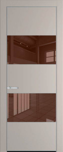 Межкомнатная дверь Profil Doors 22 PA Серебро Зеркало бронзовое Сэнд