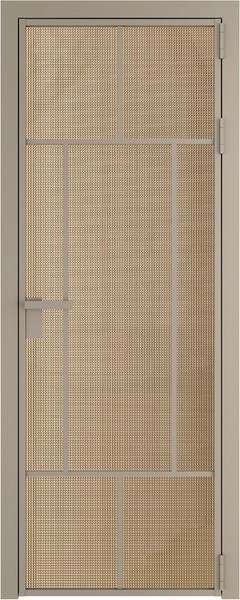 Алюминиевая дверь Profil Doors 10 AG Никель матовый Кризет Золото