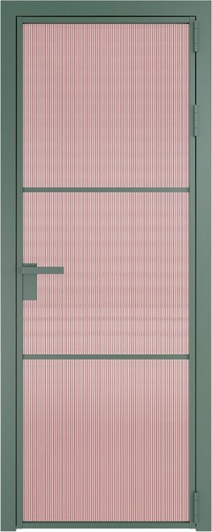 Алюминиевая дверь Profil Doors 13 AG Зеленый воск Мору Розовое