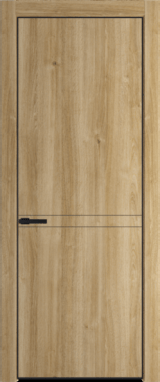 Межкомнатная дверь Profil Doors 11 NE Дуб Карамель Черный матовый RAL9005