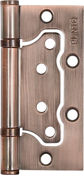 Петля Punto (Пунто) универсальная без врезки IN4200W AC (200-2B 100x2,5) медь