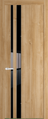 Межкомнатная дверь Profil Doors 20 NW Lacobel Черный лак Дуб Карамель