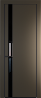 Межкомнатная дверь Profil Doors Orange 18 PE.O Lacobel Черный лак Перламутр бронза Черный матовый RAL9005