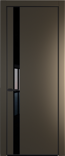 Межкомнатная дверь Profil Doors Orange 18 PE.O Lacobel Черный лак Перламутр бронза Черный матовый RAL9005