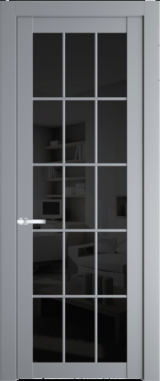 Межкомнатная дверь Profil Doors 1.1.2 (p.15) Черное тонированное Смоки (RAL 870-02)