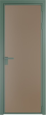 Алюминиевая дверь Profil Doors 1 AG Зеленый воск Монохром капучино