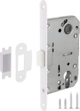 Корпус Fuaro (Фуаро) врезного замка c защёлкой PLASTP85C-50 (P85C-50) WH белый