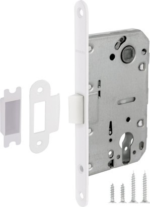 Корпус Fuaro (Фуаро) врезного замка c защёлкой PLASTP85C-50 (P85C-50) WH белый