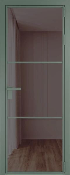 Алюминиевая дверь Profil Doors 13 AG Зеленый воск Золотистая бронза
