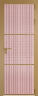 Алюминиевая дверь Profil Doors 13 AG Золото Мору Розовое