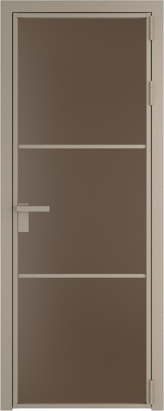 Алюминиевая дверь Profil Doors 13 AG Никель матовый Монохром гляссе