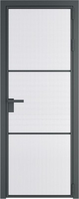 Алюминиевая дверь Profil Doors 13 AG Серая ночь Мору Белый