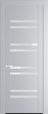 Межкомнатная дверь Profil Doors 1.6 P Белый триплекс Лайт Грей (RAL 870-01)