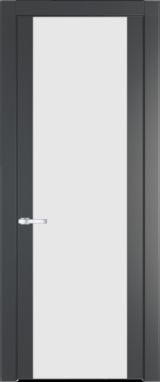 Межкомнатная дверь Profil Doors 1.7 P Монохром белый просветленный Графит (Pantone 425С)