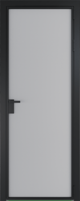 Алюминиевая дверь Profil Doors Orange 1 AP.O Лайт грей элегант Черный матовый RAL9005