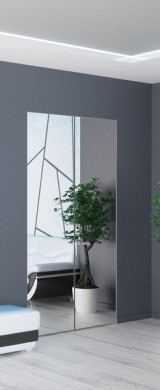 Скрытая дверь Profil Doors M с зеркалом Матовая 2000 Дверное полотно