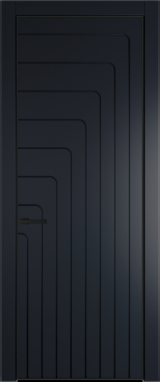 Межкомнатная дверь Profil Doors 10 PA Черный матовый RAL9005 Нэви Блу (RAL 7016)