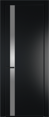 Межкомнатная дверь Profil Doors 18 PA Черный матовый Зеркало Blue Блэк