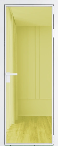 Алюминиевая дверь Profil Doors 1 AG Вайт Золотое шпион