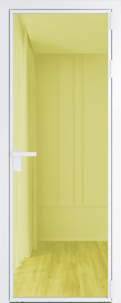 Алюминиевая дверь Profil Doors 1 AG Вайт Золотое шпион