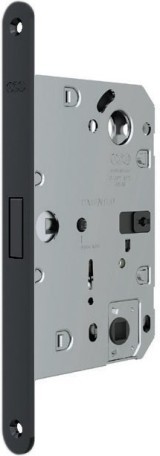B06132.50.93 AGB (АГБ) Защелка врезная WC (черный) тех. уп. без отв. пл. POLARIS WAVE