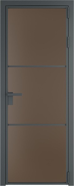 Алюминиевая дверь Profil Doors 13 AG Серая ночь Монохром гляссе