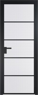 Алюминиевая дверь Profil Doors 14 AG Черный матовый Мору белое