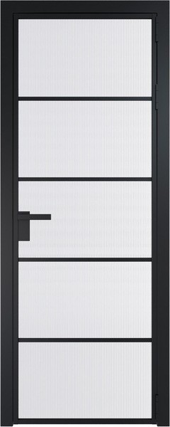 Алюминиевая дверь Profil Doors 14 AG Черный матовый Мору белое
