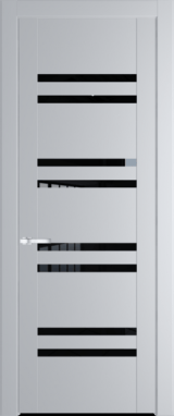 Межкомнатная дверь Profil Doors 1.6 P Черный триплекс Лайт Грей (RAL 870-01)