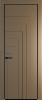 Межкомнатная дверь Profil Doors 10 PE Перламутр золото Черный матовый RAL9005