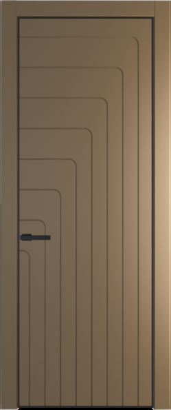 Межкомнатная дверь Profil Doors 10 PE Перламутр золото Черный матовый RAL9005