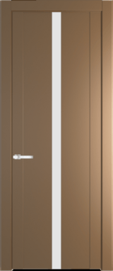 Межкомнатная дверь Profil Doors 1.8 P Монохром белый просветленный Перламутр золото