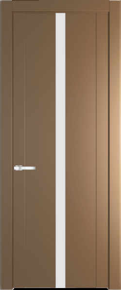 Межкомнатная дверь Profil Doors 1.8 P Монохром белый просветленный Перламутр золото