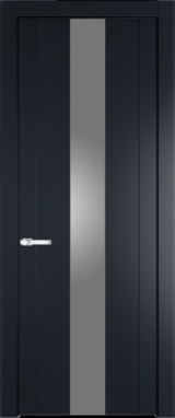 Межкомнатная дверь Profil Doors 1.9 P Монохром серебро (серебро матлак) Нэви Блу (RAL 7016)