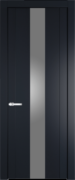 Межкомнатная дверь Profil Doors 1.9 P Монохром серебро (серебро матлак) Нэви Блу (RAL 7016)