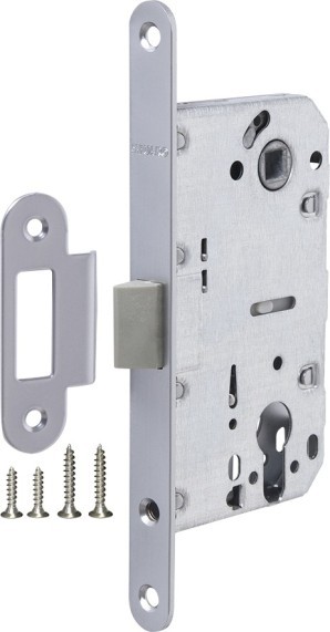 Корпус Fuaro (Фуаро) врезного замка c защёлкой PLASTP85C-50 (P85C-50) SSC сатинированный хром