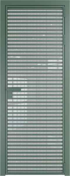 Алюминиевая дверь Profil Doors 12 AG Зеленый воск Страйп
