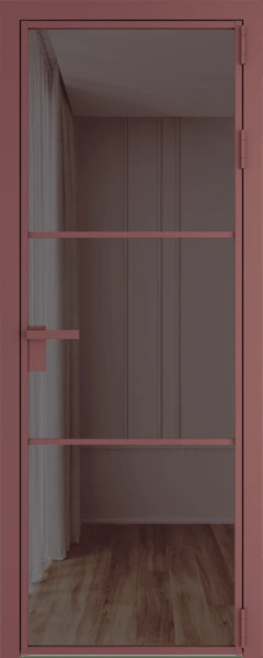 Алюминиевая дверь Profil Doors 13 AG Красный антрацит Золотистая бронза