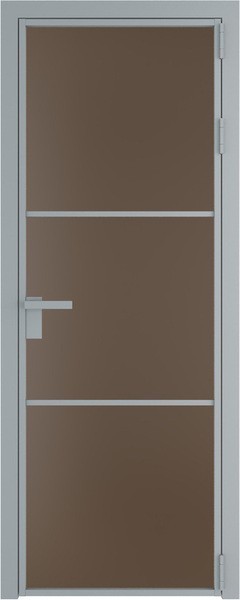 Алюминиевая дверь Profil Doors 13 AG Серебро Монохром гляссе