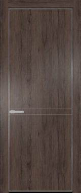 Межкомнатная дверь Profil Doors 11 NE Дуб Тобакко Серебро