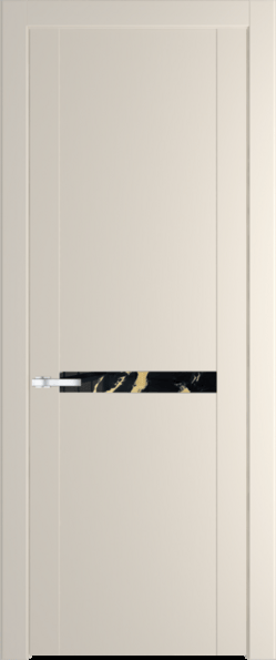 Межкомнатная дверь Profil Doors 1.4 P Нефи черный узор золото Кремовая Магнолия (RAL 120-04)