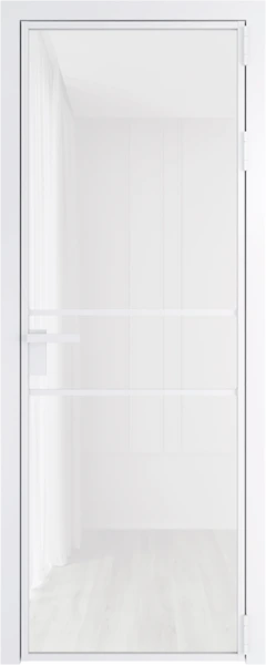 Алюминиевая дверь Profil Doors 2 AG Вайт Белый триплекс